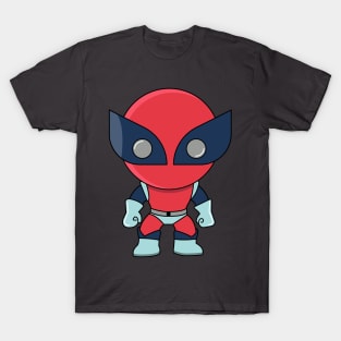 cute superhero in red and blue costume T-Shirt